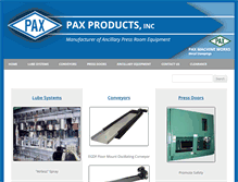Tablet Screenshot of paxproducts.com